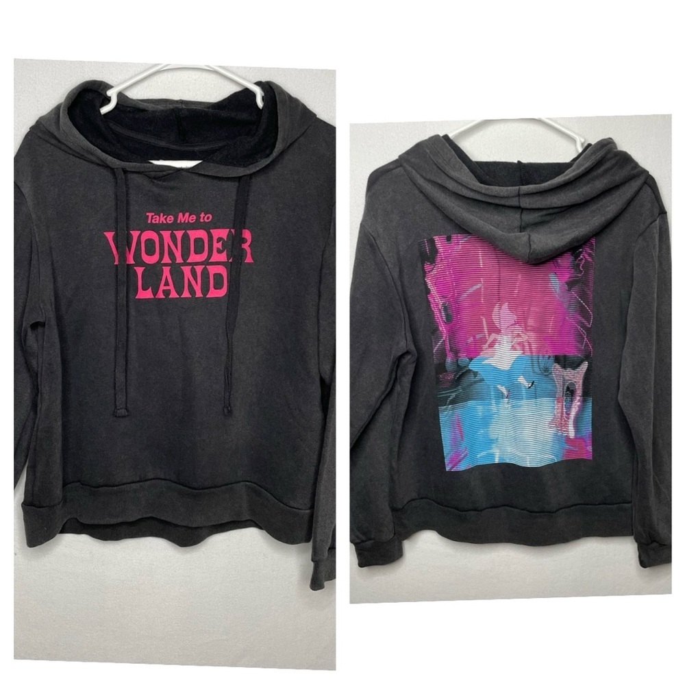 Disney Alice In Wonderland hoodie 
Black Size Medium take me to wonderland